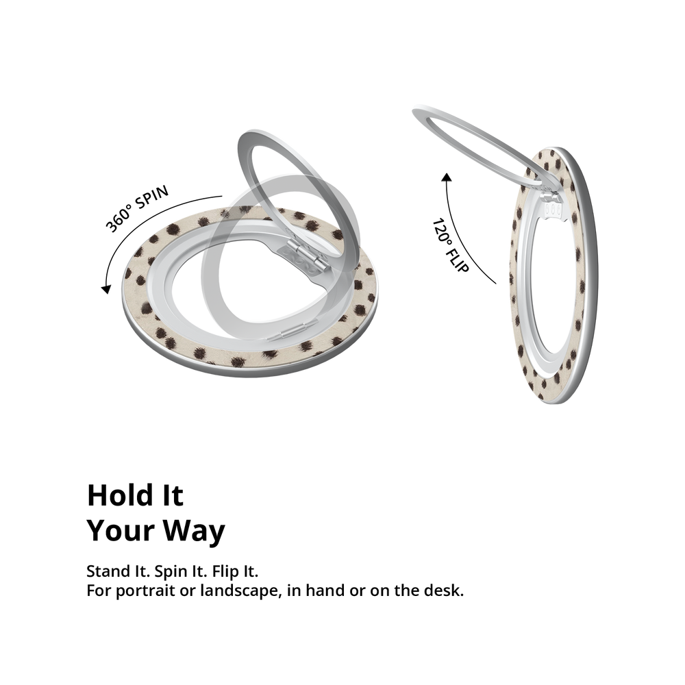 Spot On | Cream Cheetah Print MagSafe Ring Stand