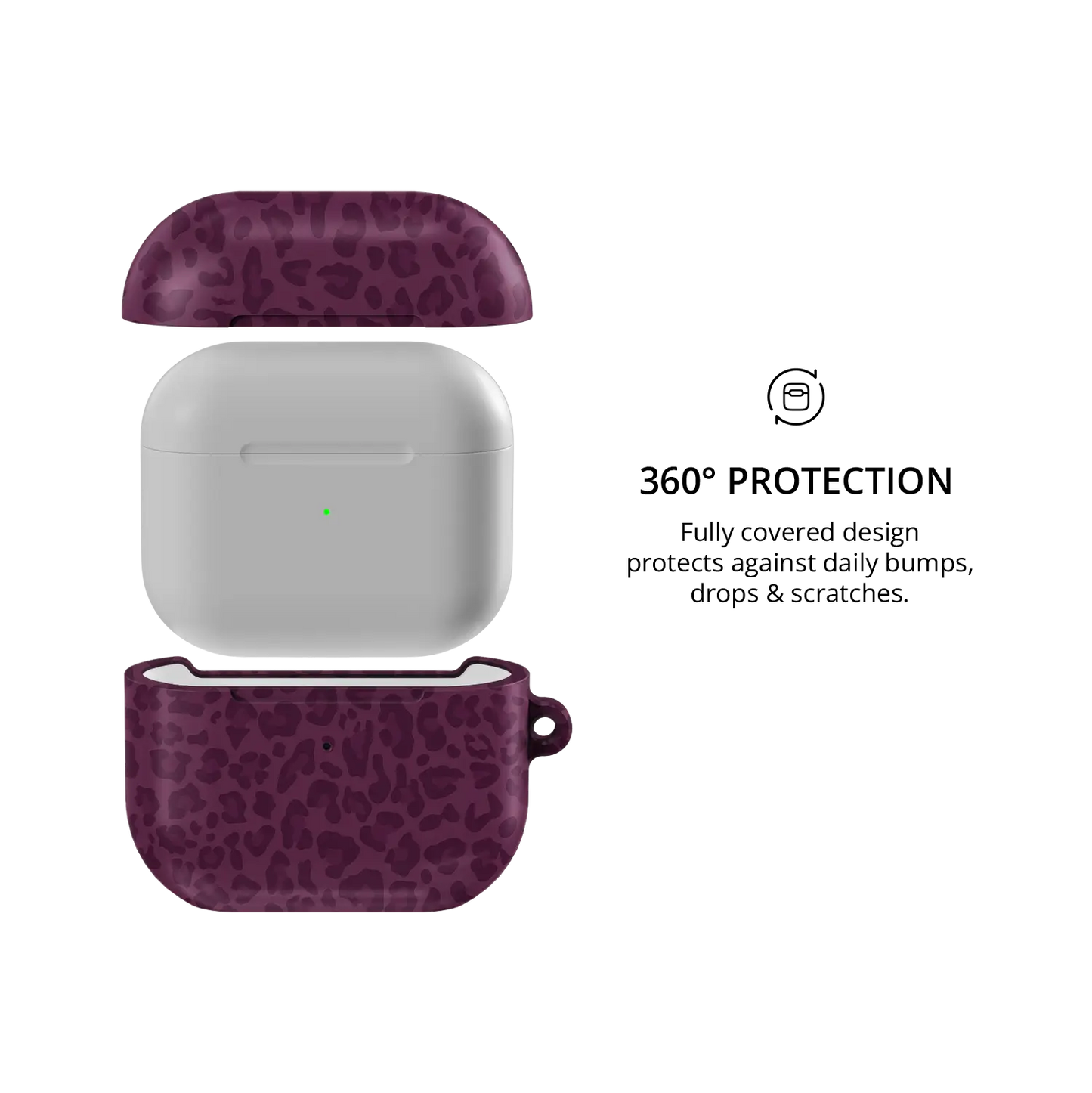 Dark Cherry | Burgundy Leopard Print AirPods Case