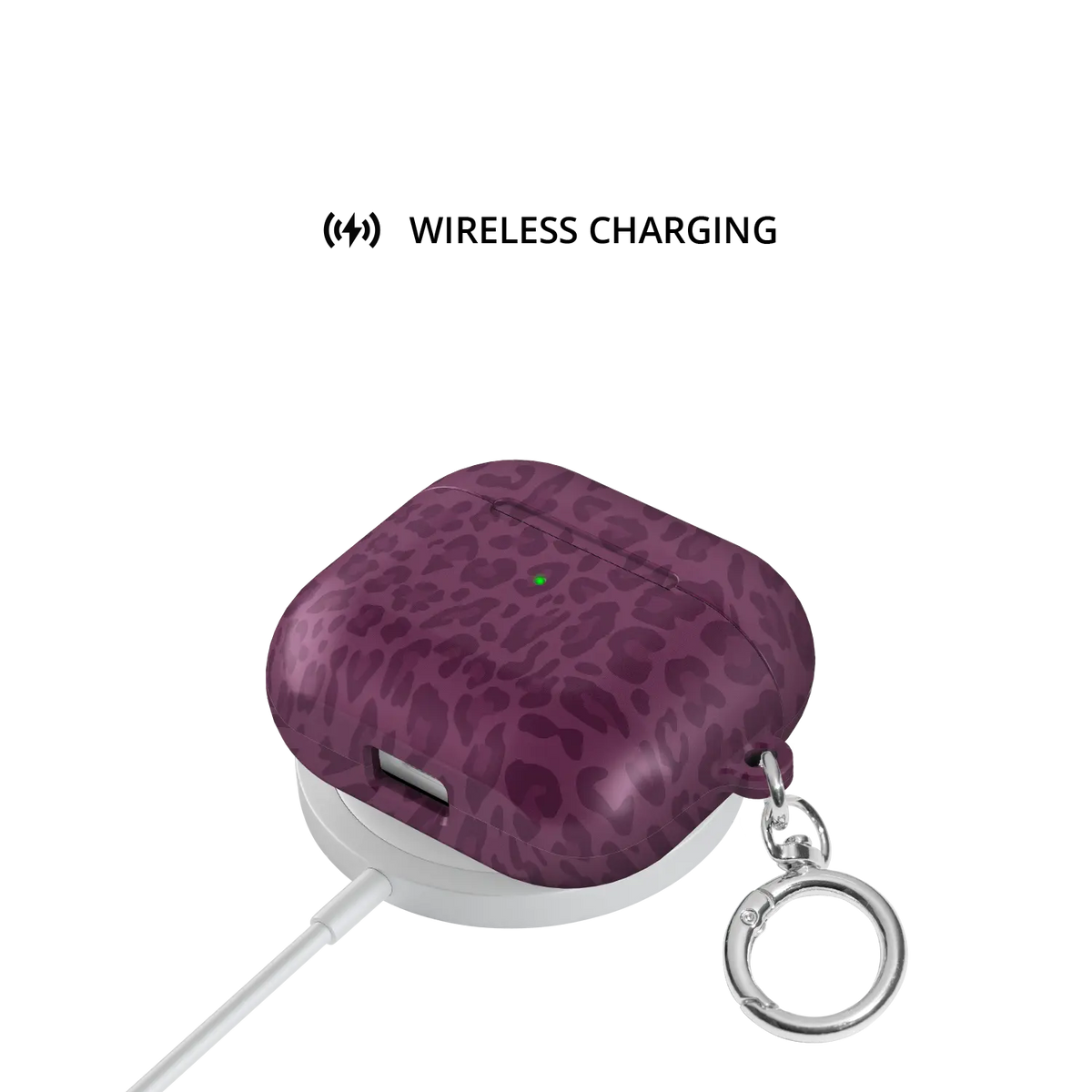 Dark Cherry | Burgundy Leopard Print AirPods Case