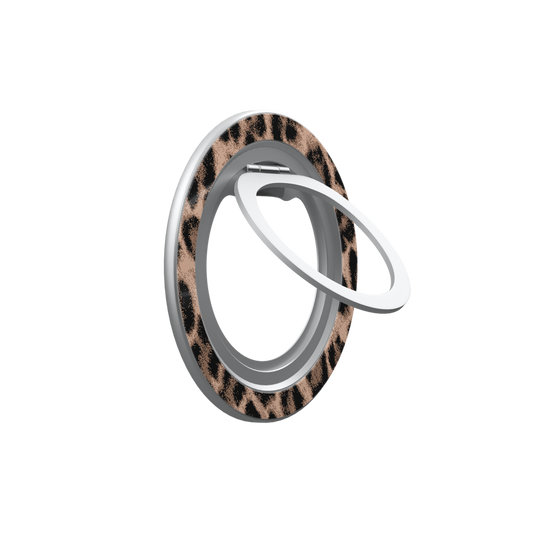 Golden Prowl | Brown Leopard Print MagSafe Ring Stand