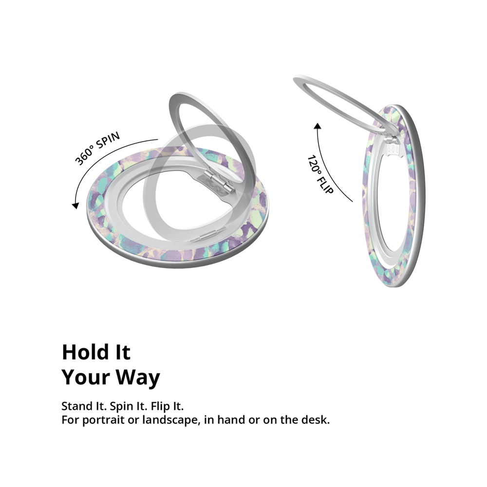 Wild Sugar | Lilac Leopard Print MagSafe Ring Stand