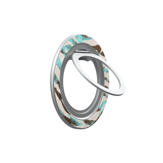 Wild Current | Turquoise Tiger Print MagSafe Ring Stand