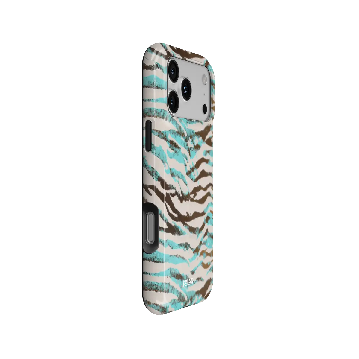 Wild Current | Turquoise Tiger Print iPhone Case