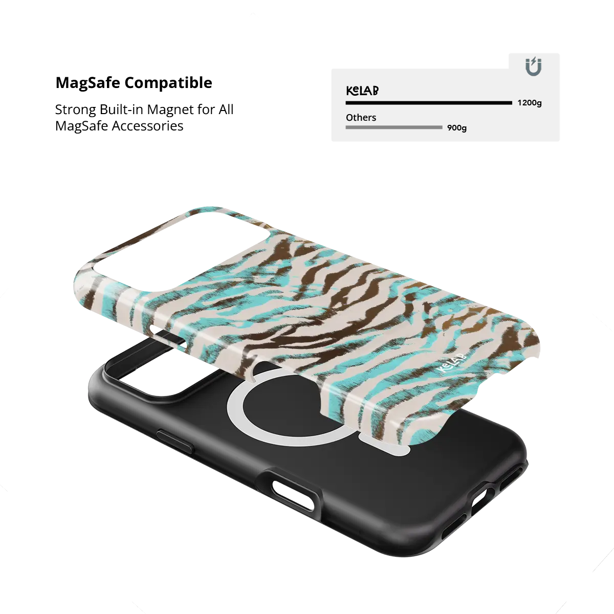 Wild Current | Turquoise Tiger Print iPhone Case