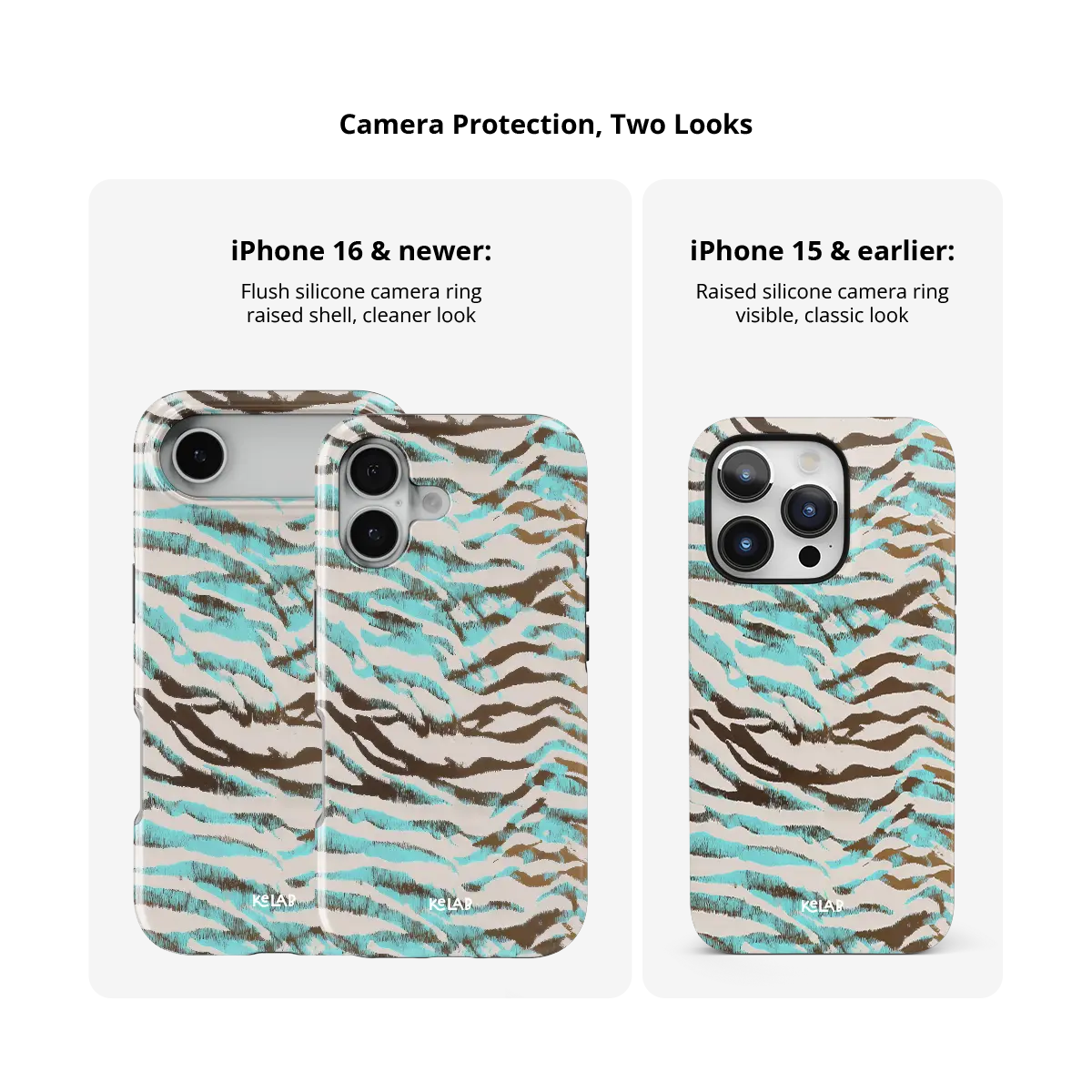 Wild Current | Turquoise Tiger Print iPhone Case