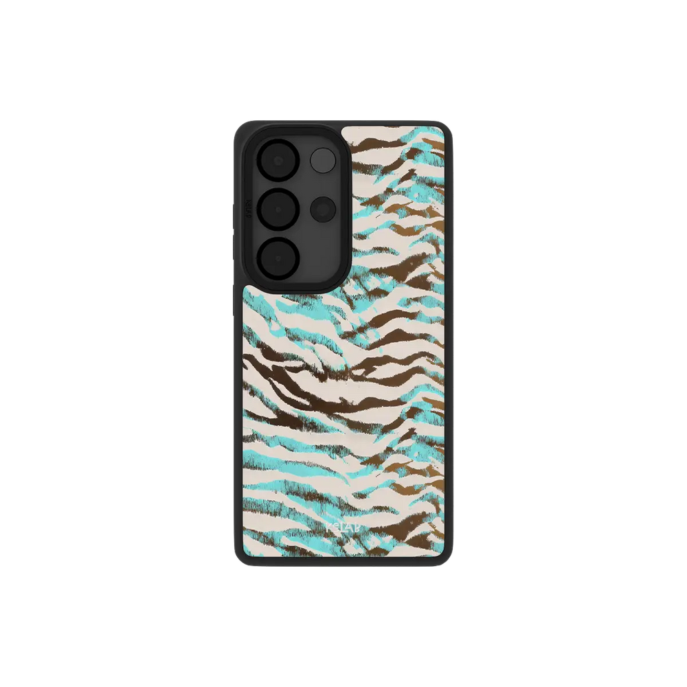 Wild Current | Turquoise Tiger Print Samsung Phone Case
