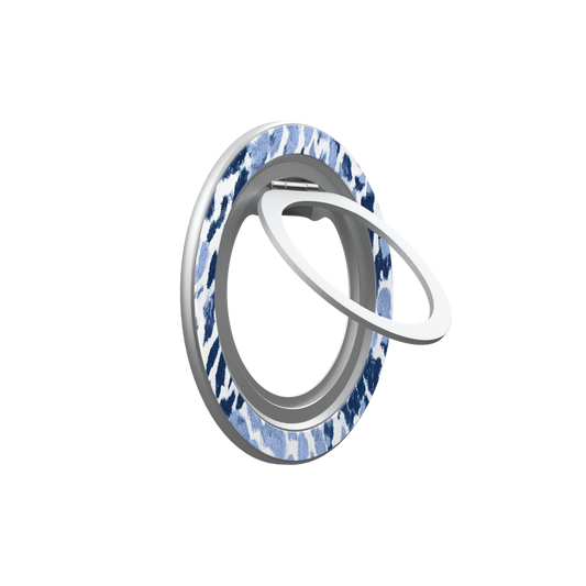 Indigo Glaze | Navy Leopard Print MagSafe Ring Stand
