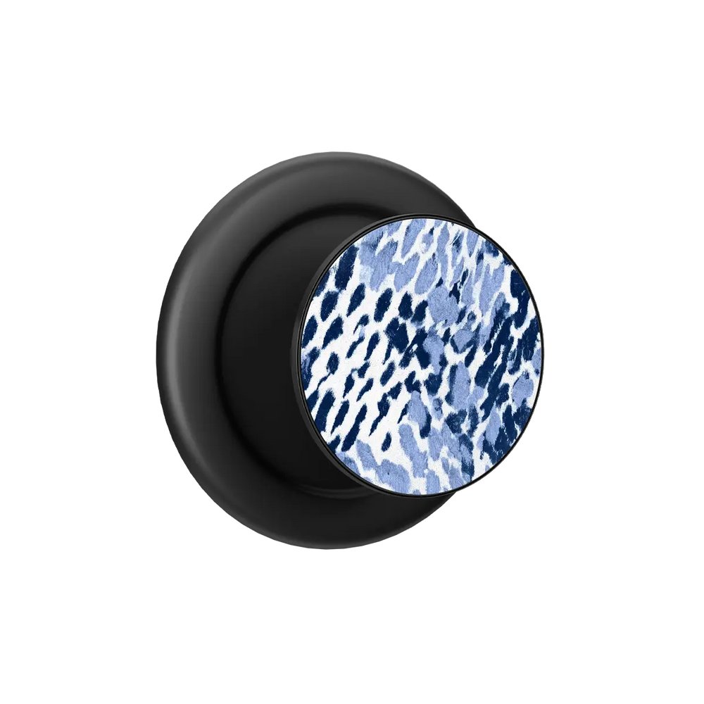Indigo Glaze | Navy Leopard Print MagSafe Phone Grip