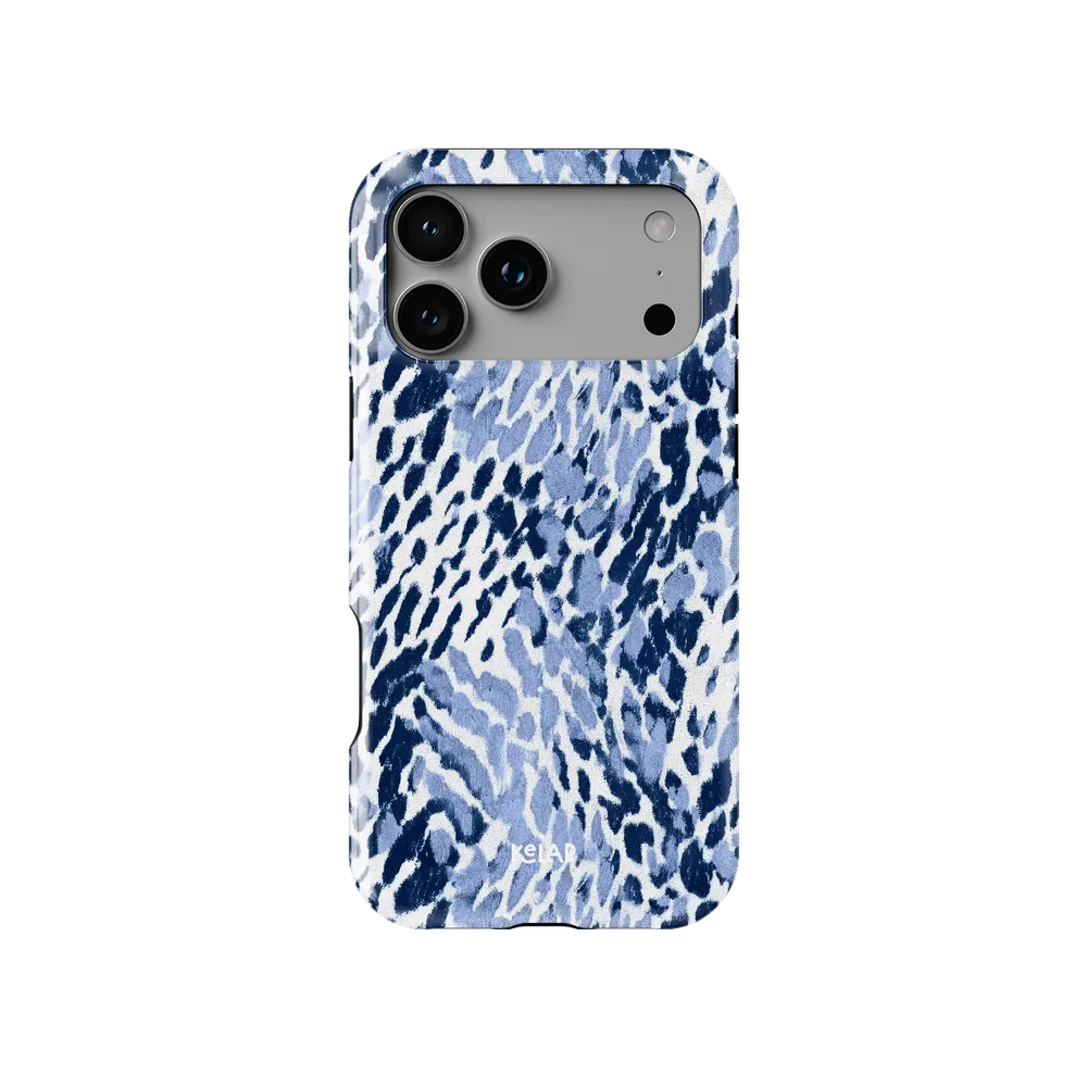 Indigo Glaze | Navy Leopard Print iPhone Case