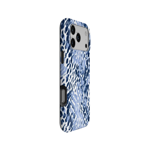 Indigo Glaze | Navy Leopard Print iPhone Case
