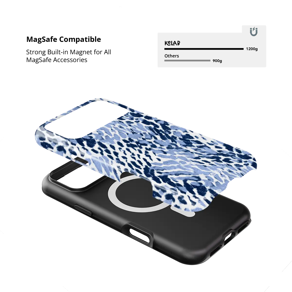 Indigo Glaze | Navy Leopard Print iPhone Case