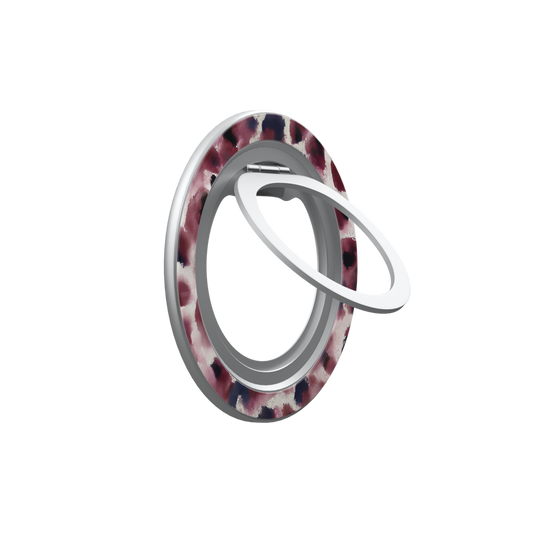 Bitten | Dark Red Cheetah Print MagSafe Ring Stand