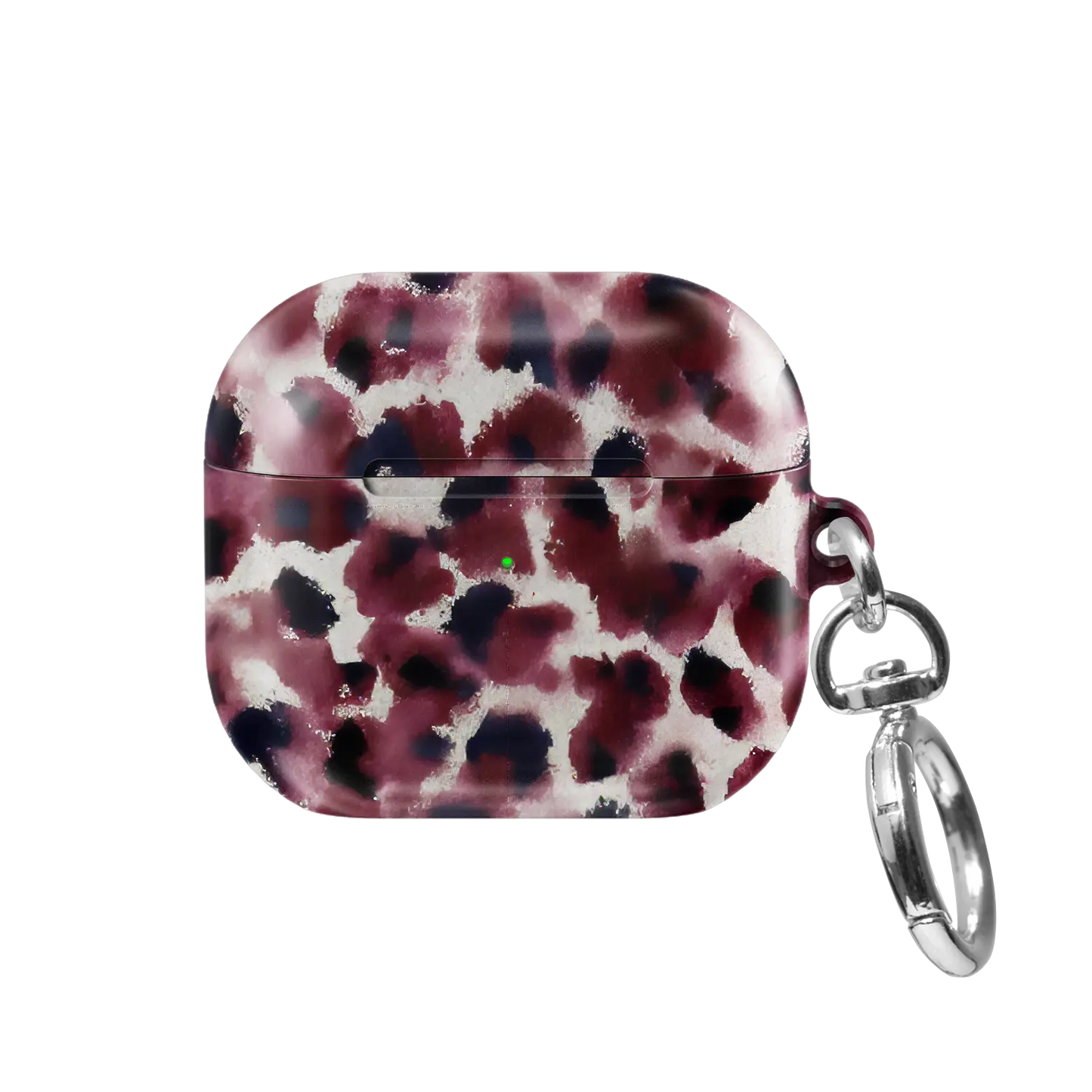 Bitten | Dark Red Cheetah AirPods Case - front view