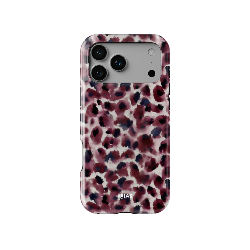 Bitten | Dark Red Cheetah Print iPhone Case