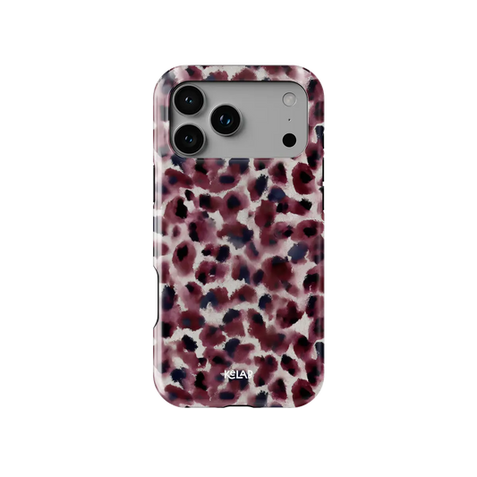 Bitten | Dark Red Cheetah Print iPhone Case