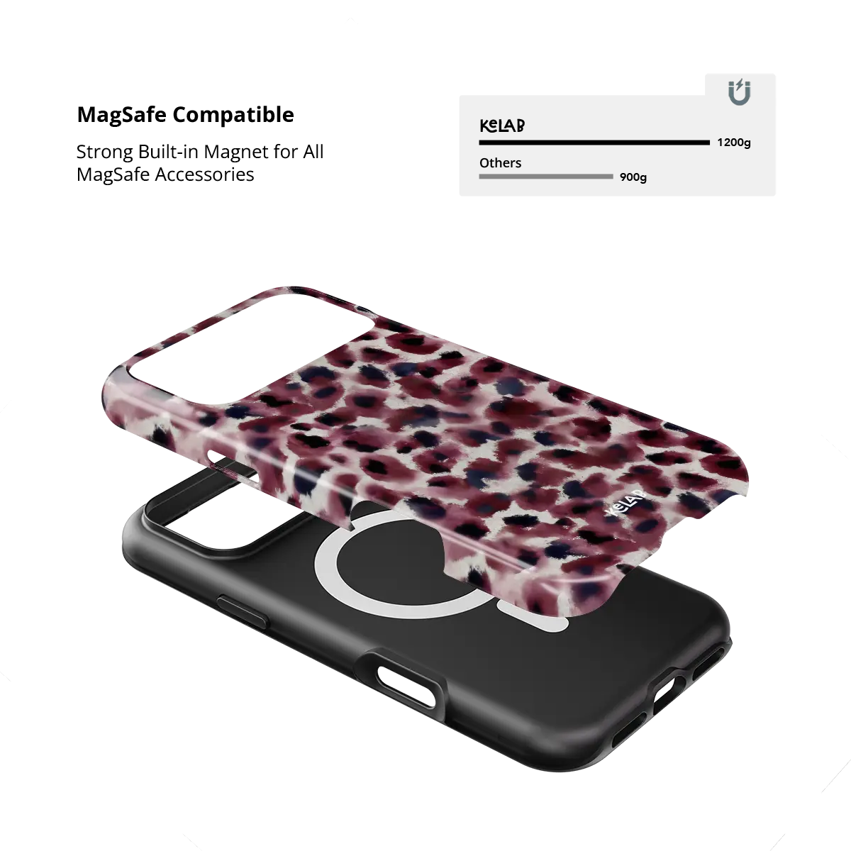 Bitten | Dark Red Cheetah Print iPhone Case