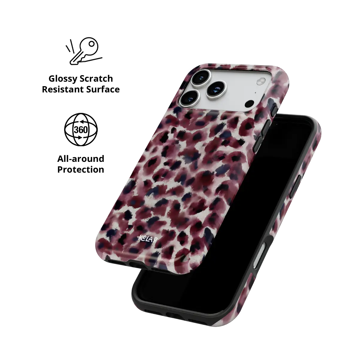 Bitten | Dark Red Cheetah Print iPhone Case