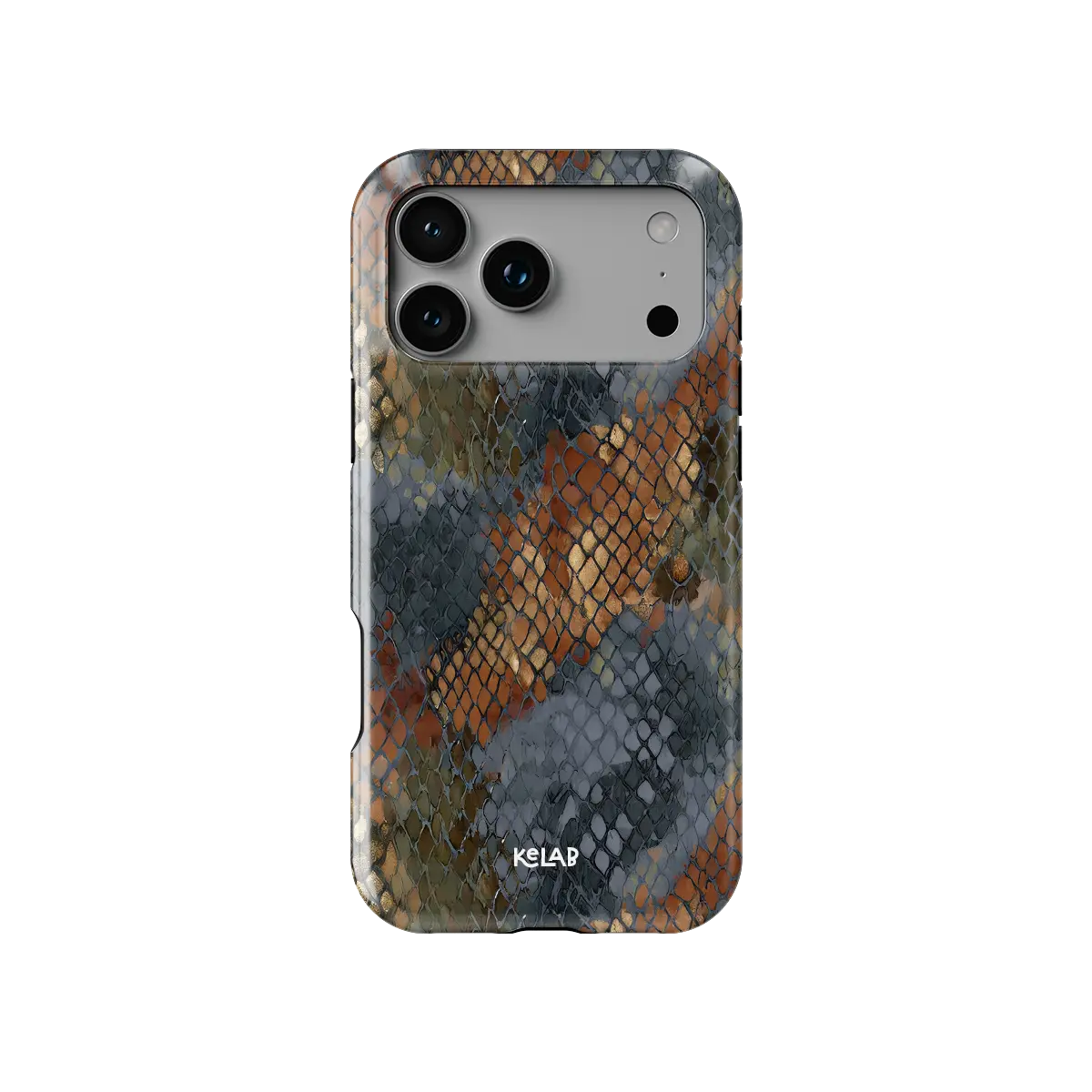Dragon Scale | Brown Snakeskin Python Print iPhone Case