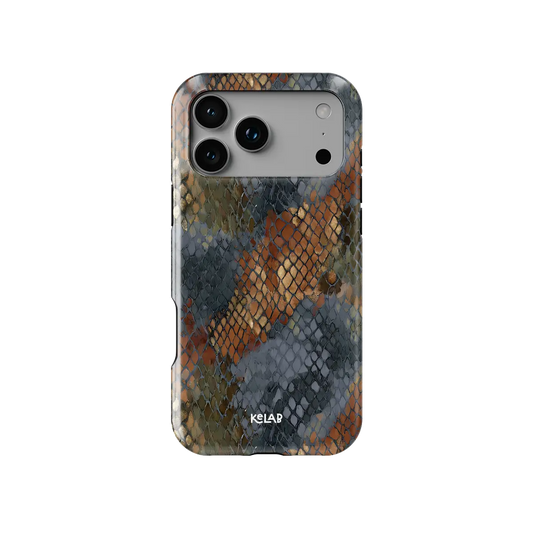 Dragon Scale | Brown Snakeskin Python Print iPhone Case