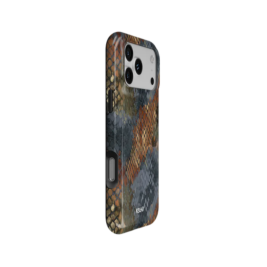 Dragon Scale | Brown Snakeskin Python Print iPhone Case