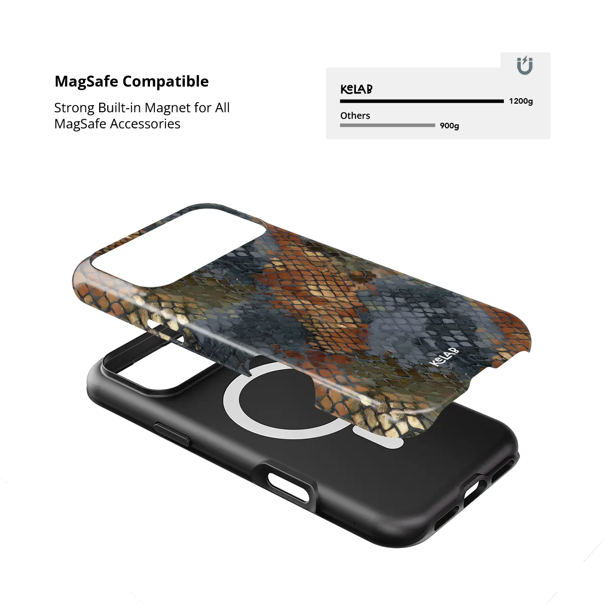 Dragon Scale | Brown Snakeskin Python Print iPhone Case