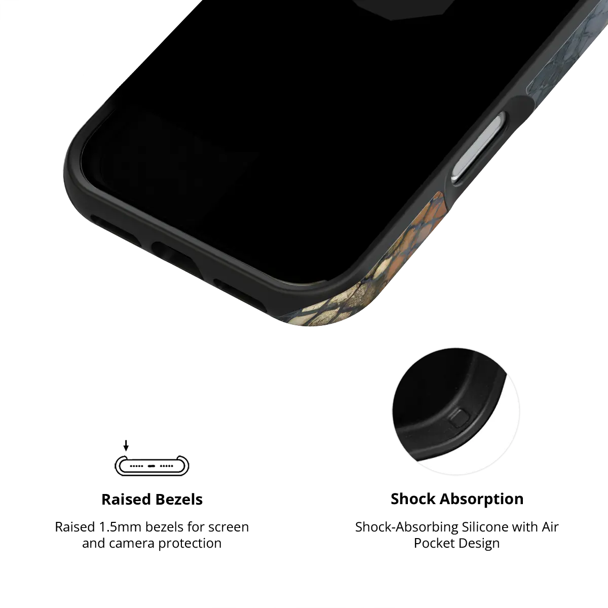 Dragon Scale | Brown Snakeskin Python Print iPhone Case