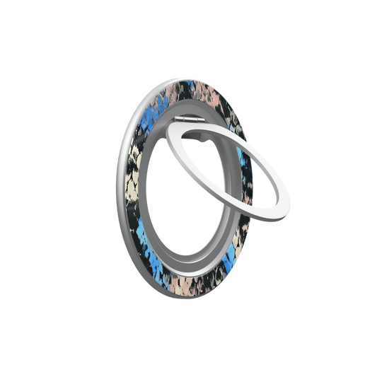 Glacier Coil | Blue Snake Print MagSafe Ring Stand
