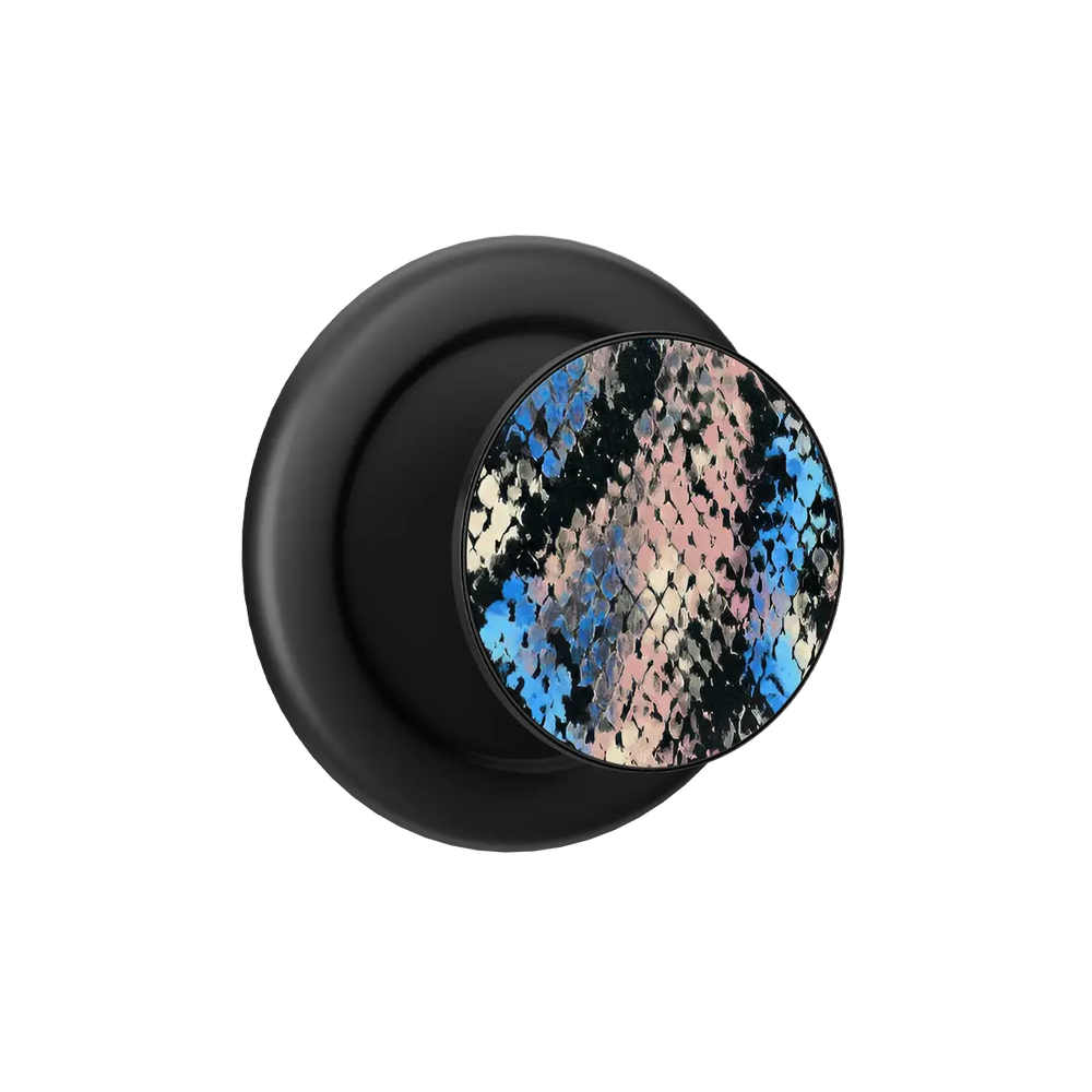 Glacier Coil | Blue Snake Print MagSafe Phone Grip