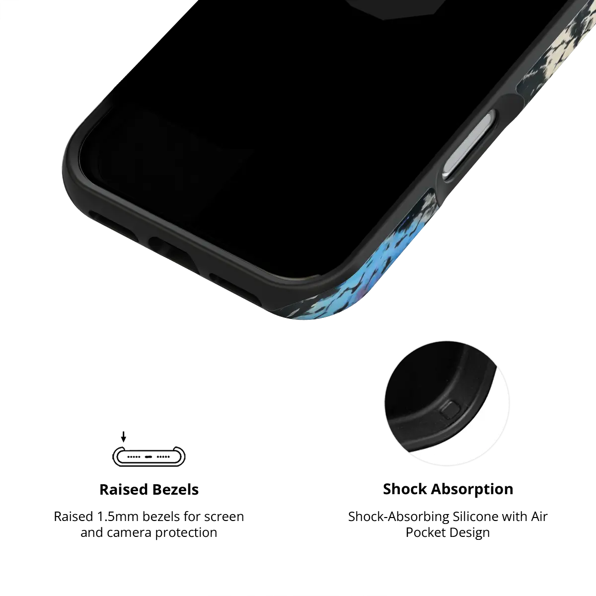 Glacier Coil | Blue Snake Print iPhone Case