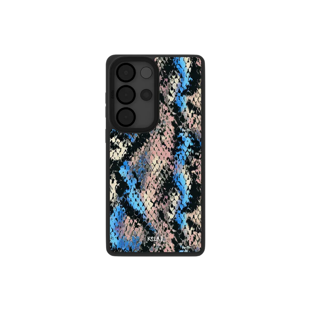 Glacier Coil | Blue Snake Print Samsung Phone Case