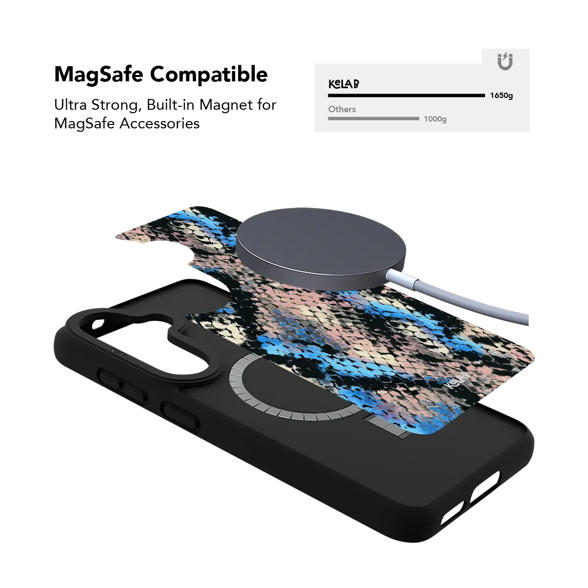 Glacier Coil | Blue Snake Print Samsung Phone Case