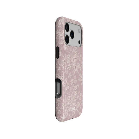 Powder Rose | Pink Lace iPhone Case
