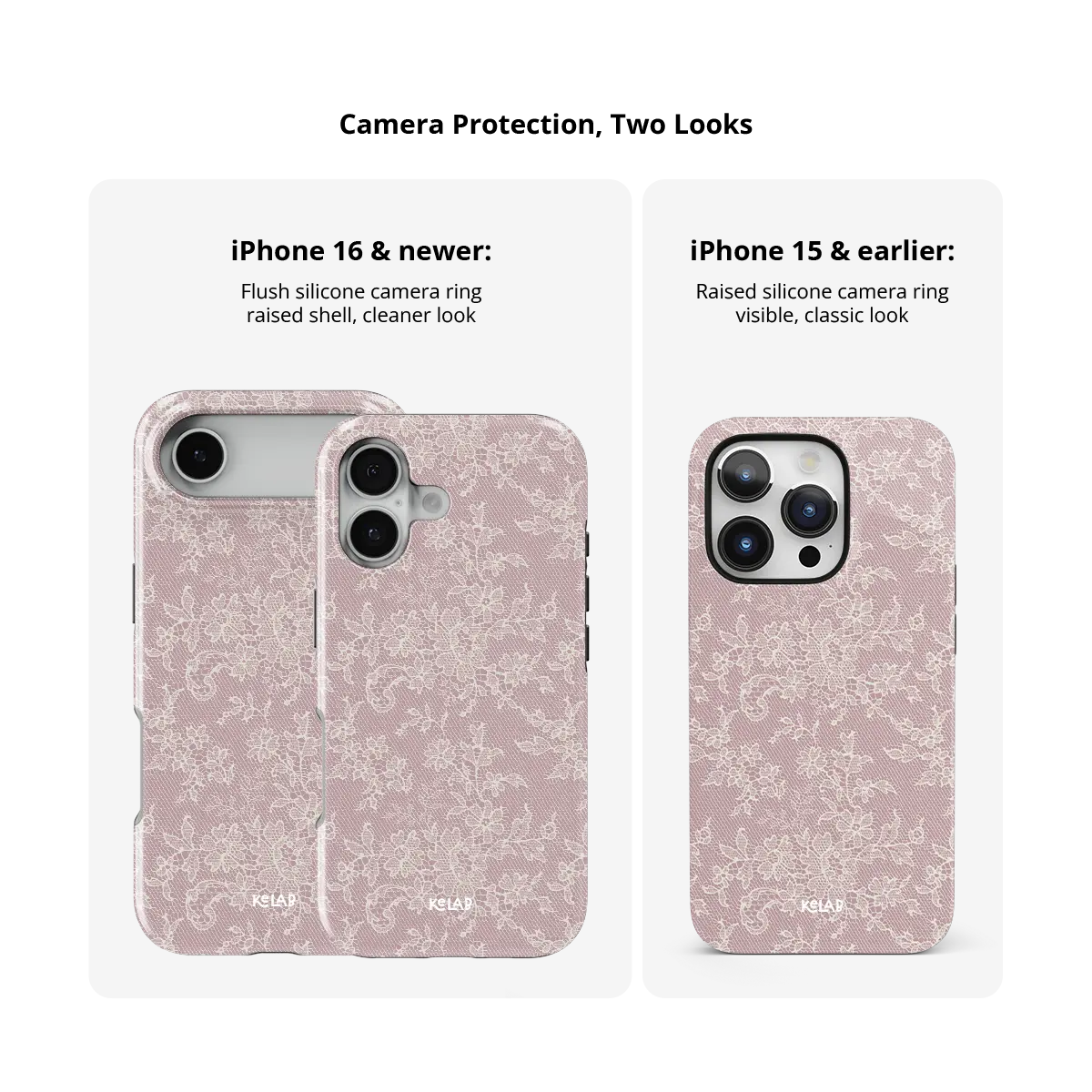 Powder Rose | Pink Lace iPhone Case