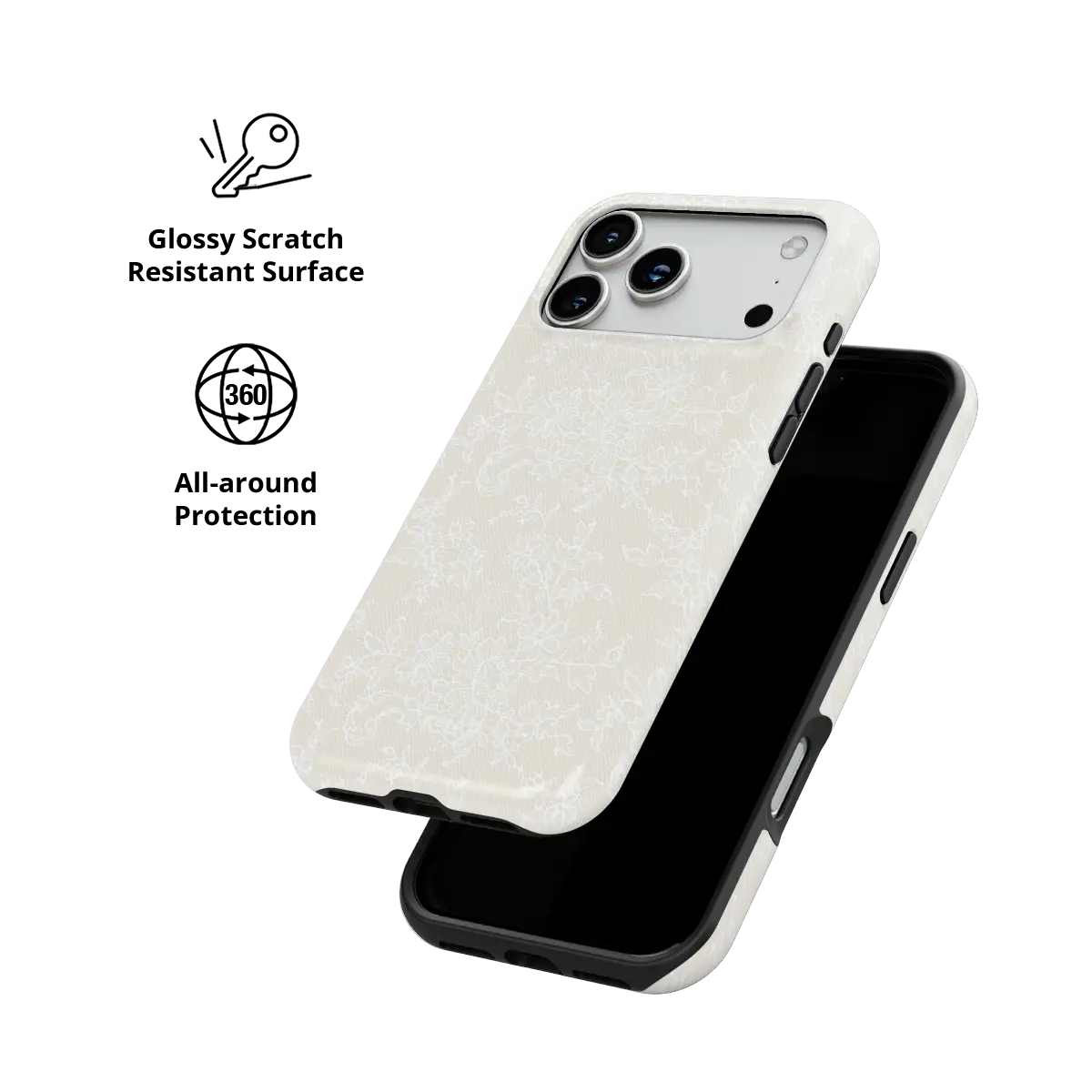 Bone China | Ivory Lace iPhone Case