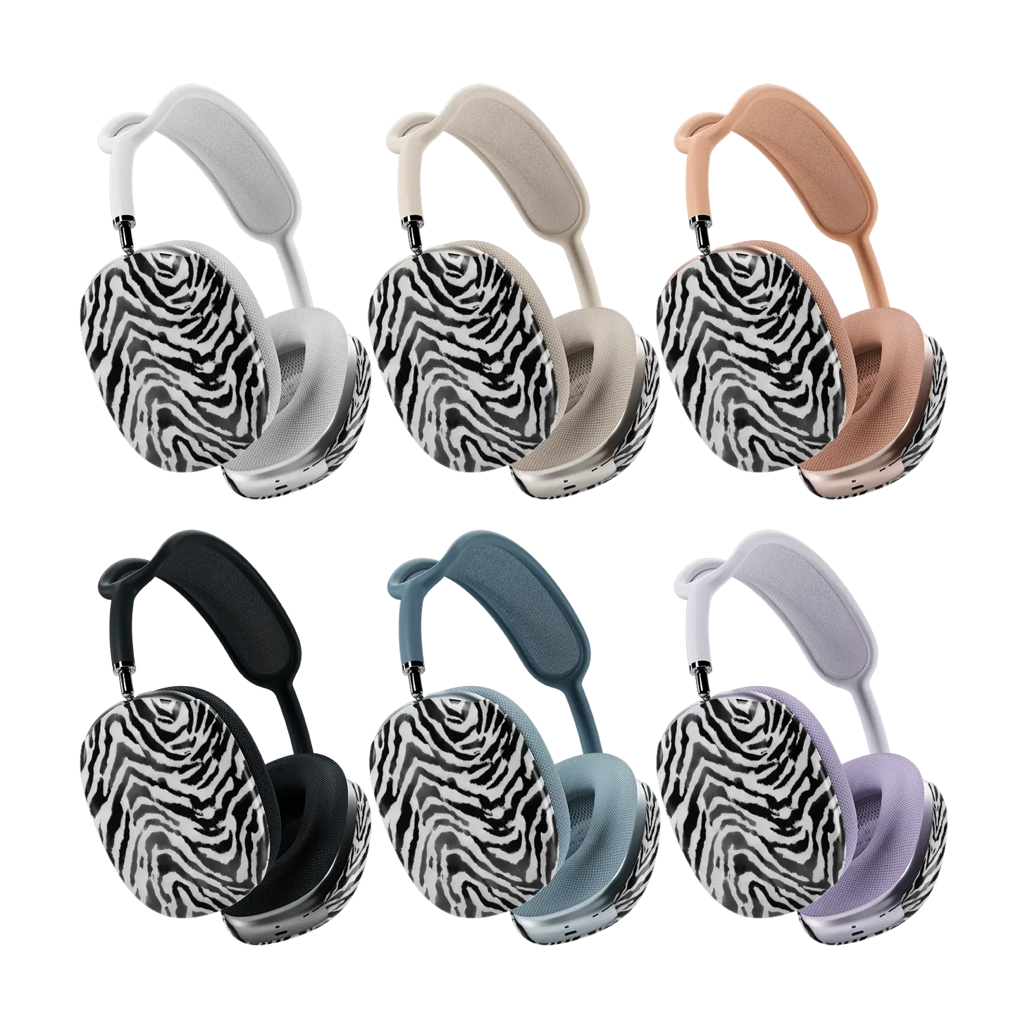 Zebra Crossing | Black & White Zebra Print AirPods Max Case