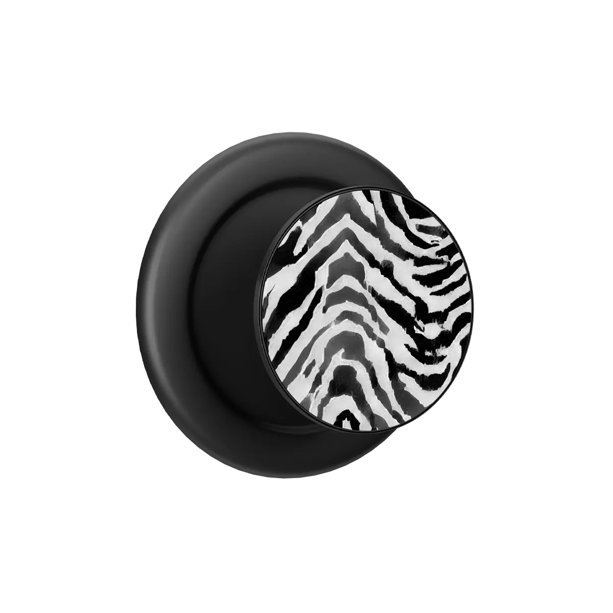 Zebra Crossing | Black & White Zebra Print MagSafe Phone Grip