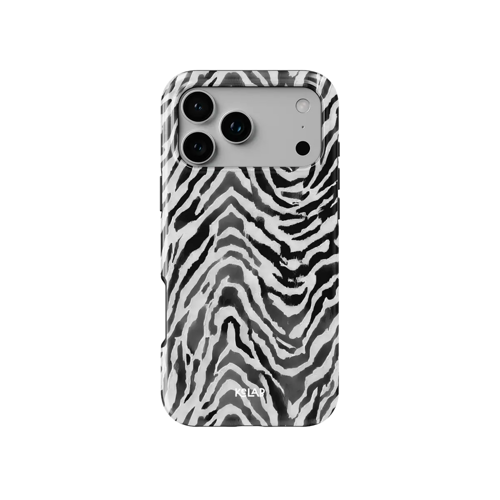 Zebra Crossing | Black & White Zebra Print iPhone Case
