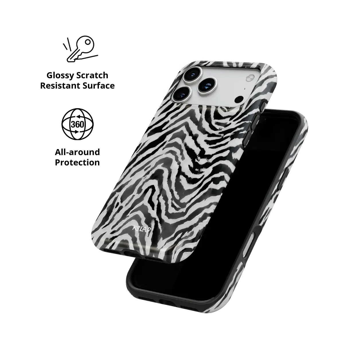 Zebra Crossing | Black & White Zebra Print iPhone Case