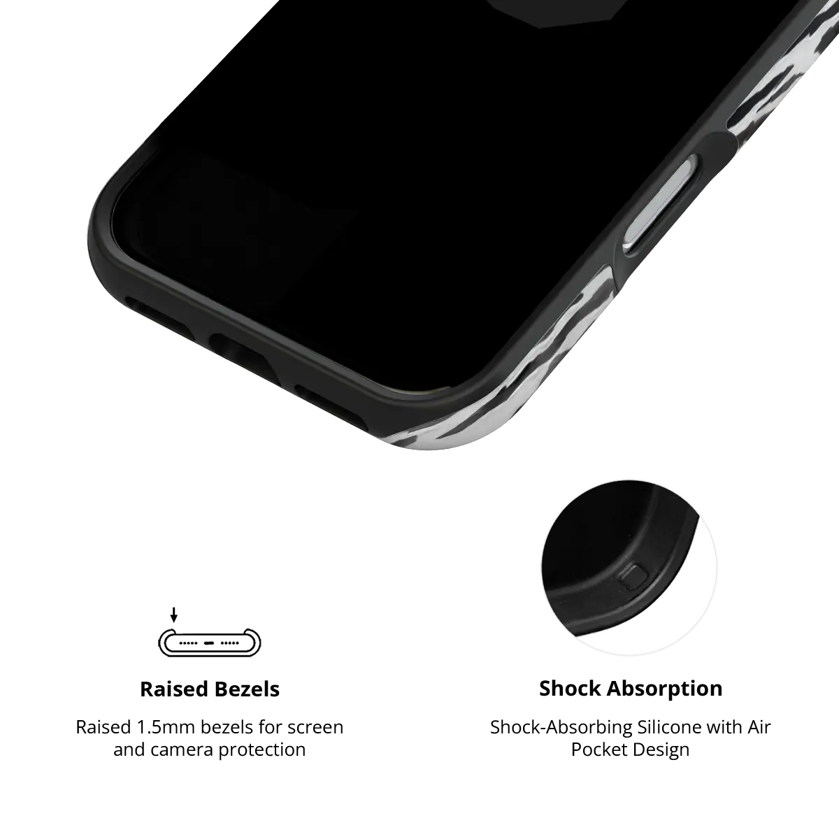 Zebra Crossing | Black & White Zebra Print iPhone Case