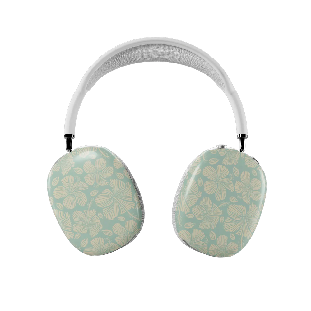 Island Mist | Green Hibiscus Floral AirPods Max Case