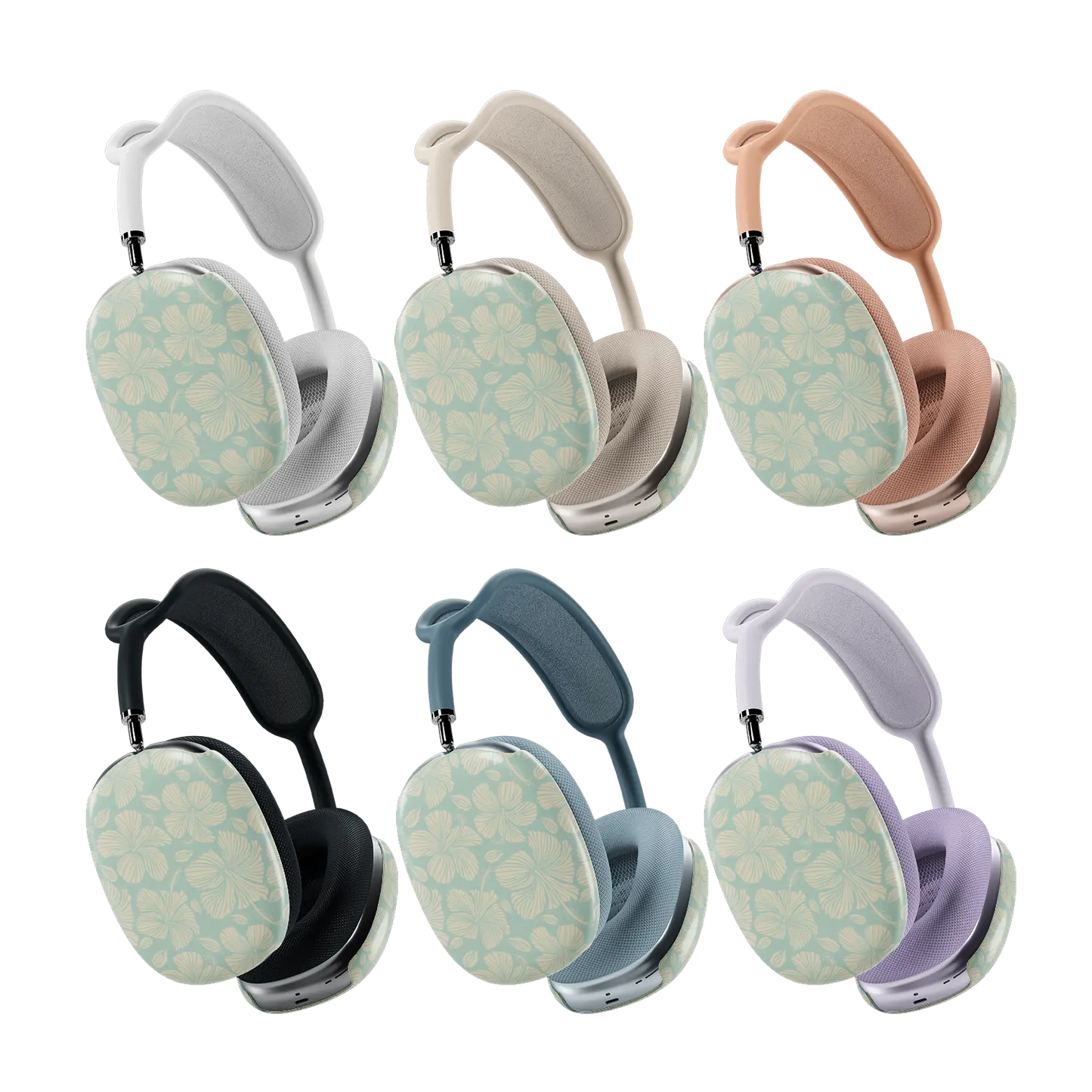 Island Mist | Green Hibiscus Floral AirPods Max Case