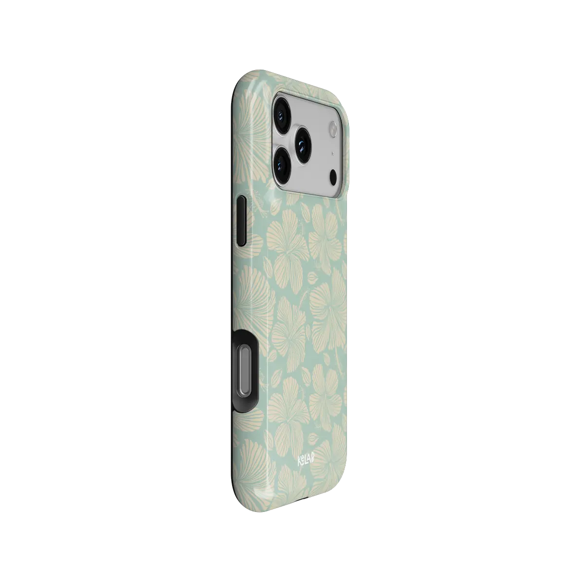 Island Mist | Green Hibiscus Floral iPhone Case
