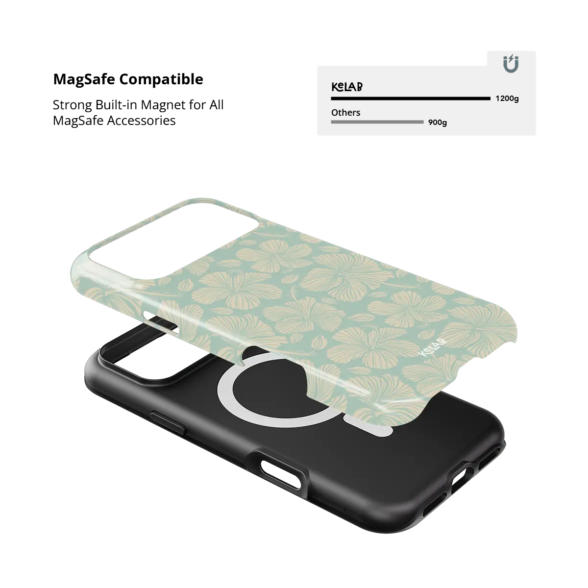 Island Mist | Green Hibiscus Floral iPhone Case