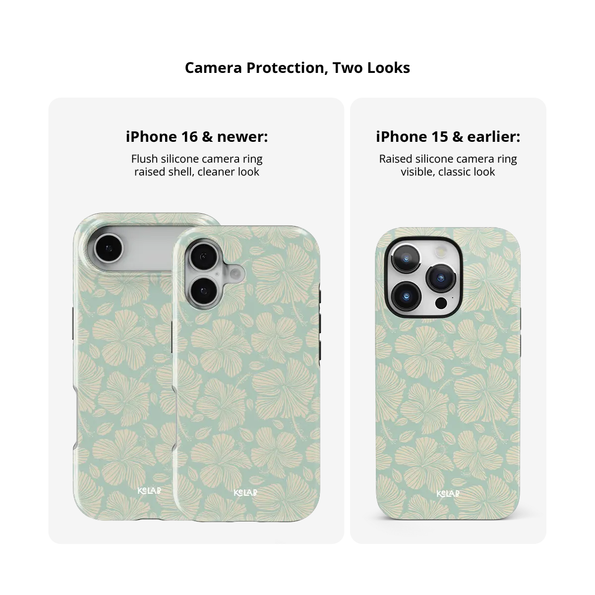 Island Mist | Green Hibiscus Floral iPhone Case