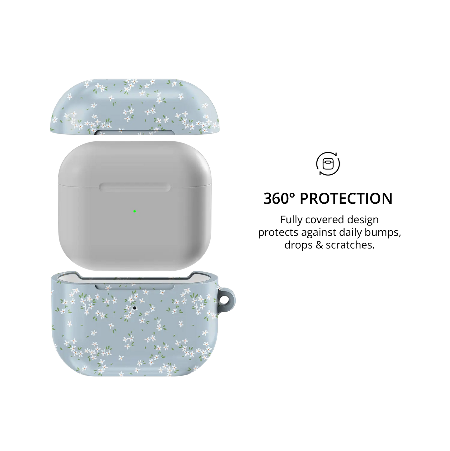 Whisper Bloom | Blue Ditsy Floral AirPods Case