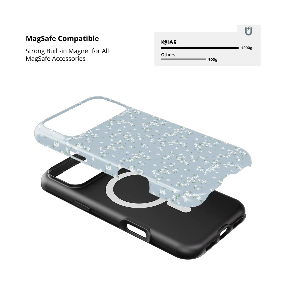 Whisper Bloom | Blue Ditsy Floral iPhone Case