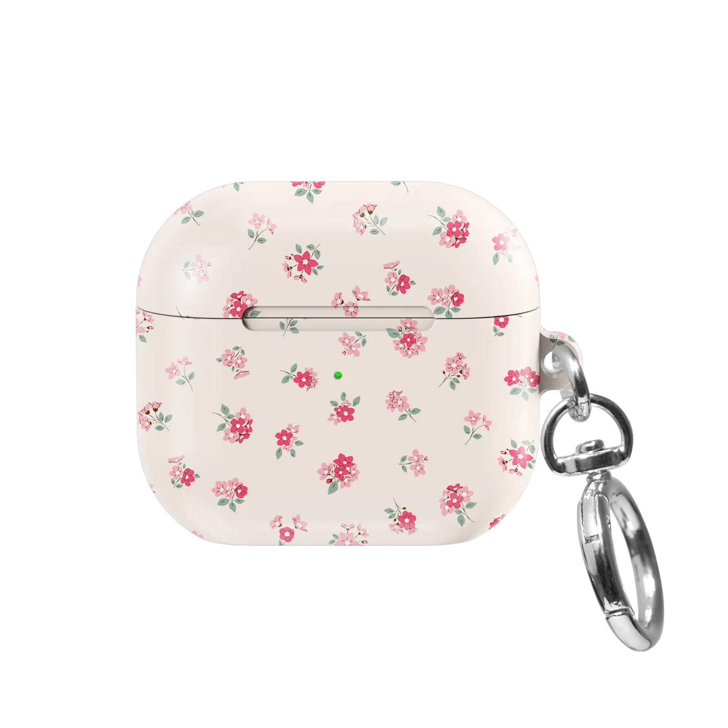 Petal Crush | Pink Rose Ditsy Floral AirPods Case - front view