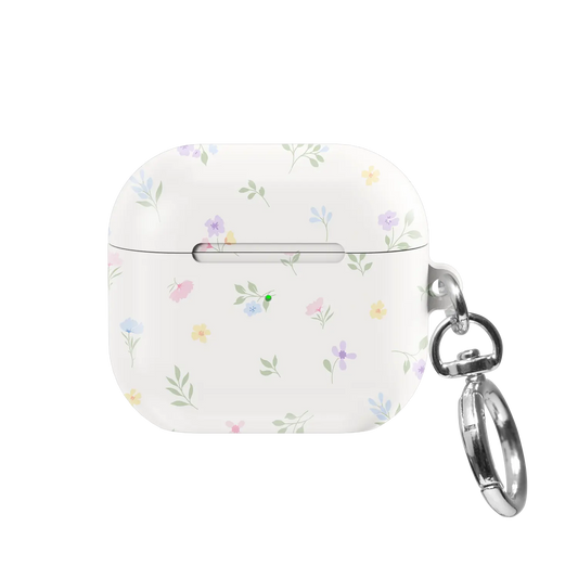 Meadow Spell | Pastel Watercolor Ditsy Floral AirPods Case - front view