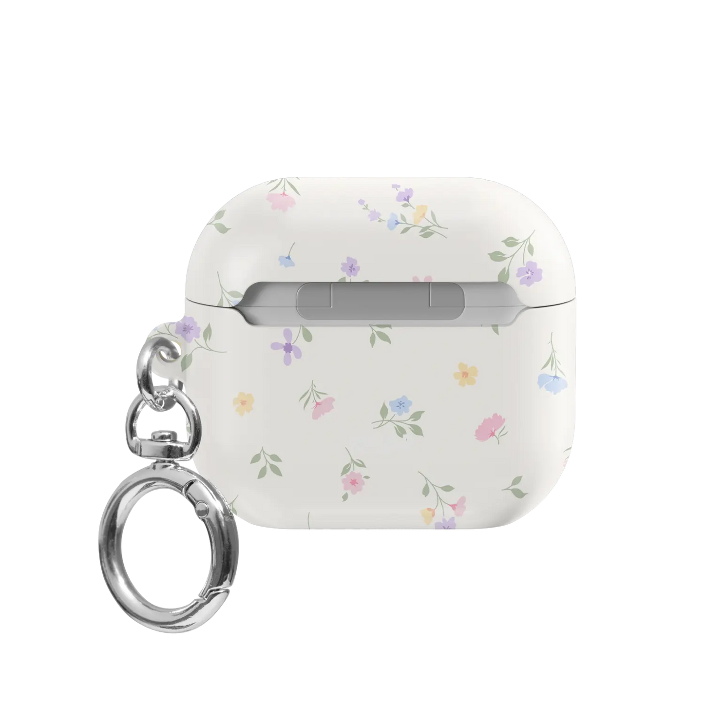 Meadow Spell | Pastel Watercolor Ditsy Floral AirPods Case - back view