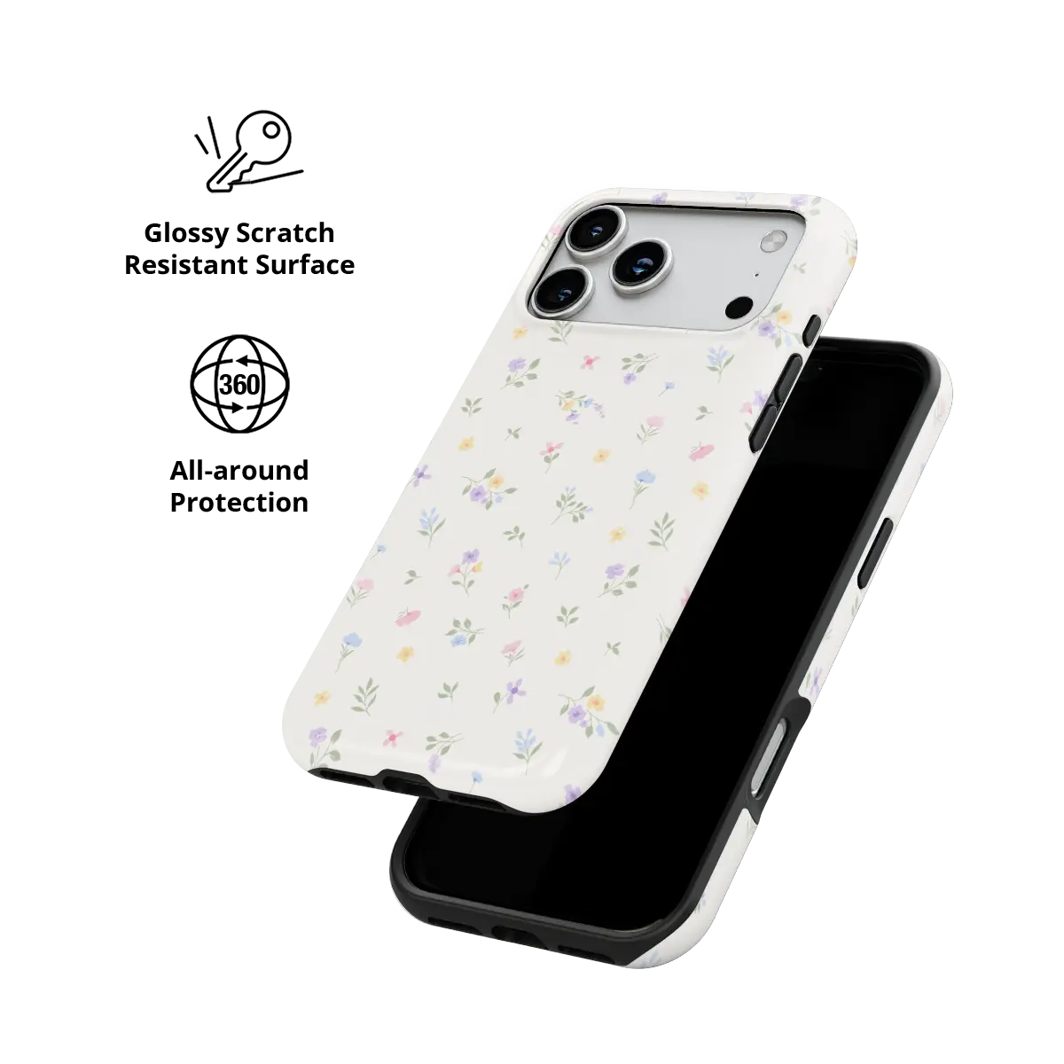 Meadow Spell | Pastel Watercolor Ditsy Floral iPhone Case